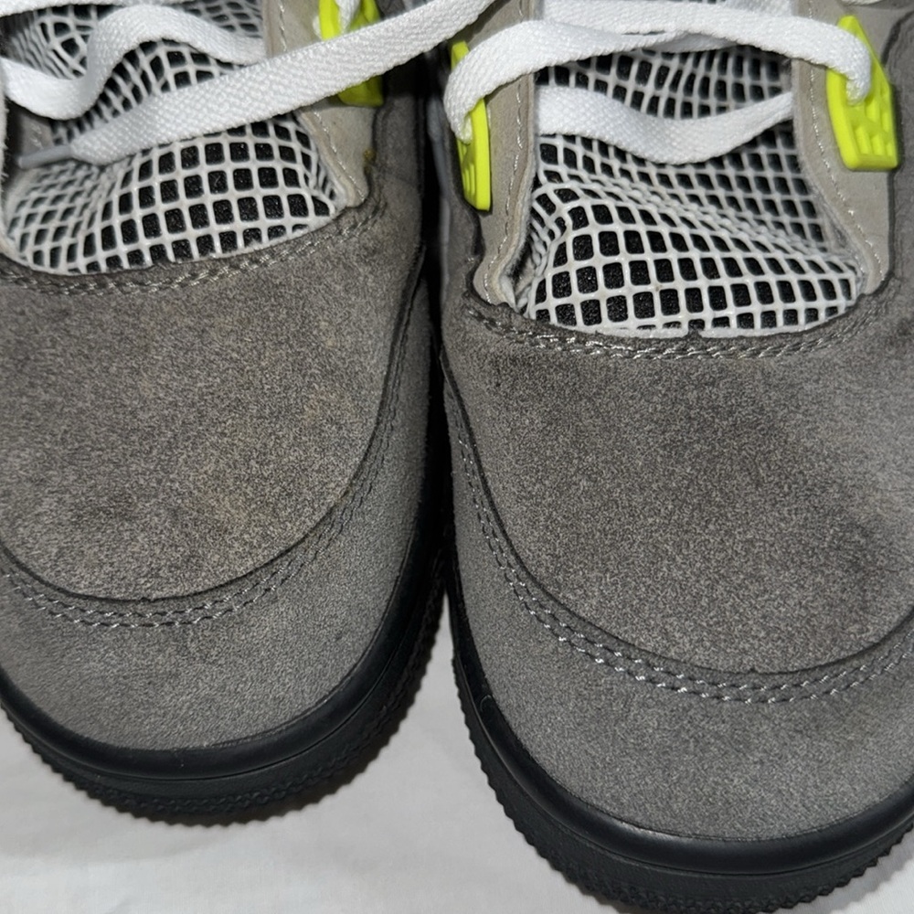 Nike Air Jordan 4‎ Retro SE Mid Neon 95 Cool Grey Gray Volt 12 - Picture 7 of 14